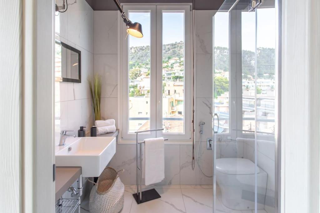 #24 Marie-Claire Suite Sea View/Balcony/Ac/5Min Port Villefranche-sur-Mer Kültér fotó